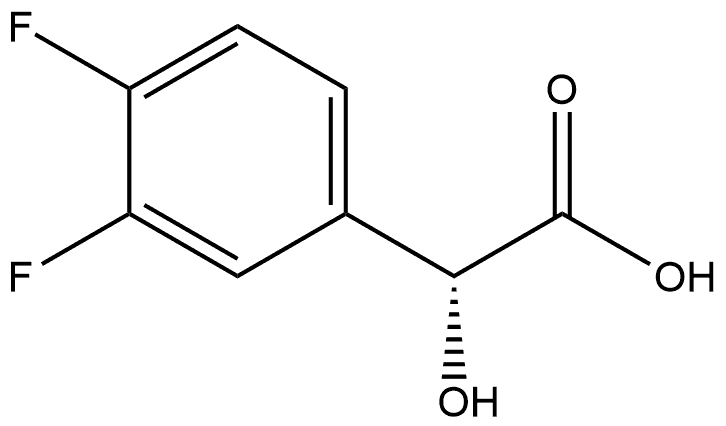 (R)-2-(3,4-二氟苯基)-2-羟基乙酸, 1297595-15-3, 结构式