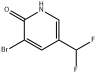 2(1H)-Pyridinone, 3-bromo-5-(difluoromethyl)- Structure