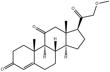 Pregn-4-ene-3,11,20-trione, 21-methoxy- (9CI),129786-19-2,结构式