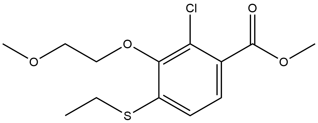 Methyl 2-chloro-4-(ethylthio)-3-(2-methoxyethoxy)benzoate|