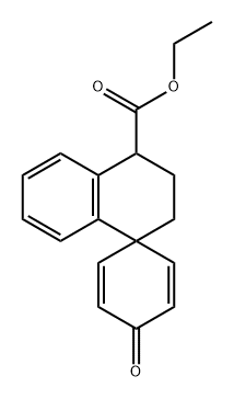 Spiro[2,5-cyclohexadiene-1,1'(2'H)-naphthalene]-4'-carboxylic acid, 3',4'-dihydro-4-oxo-, ethyl ester Struktur