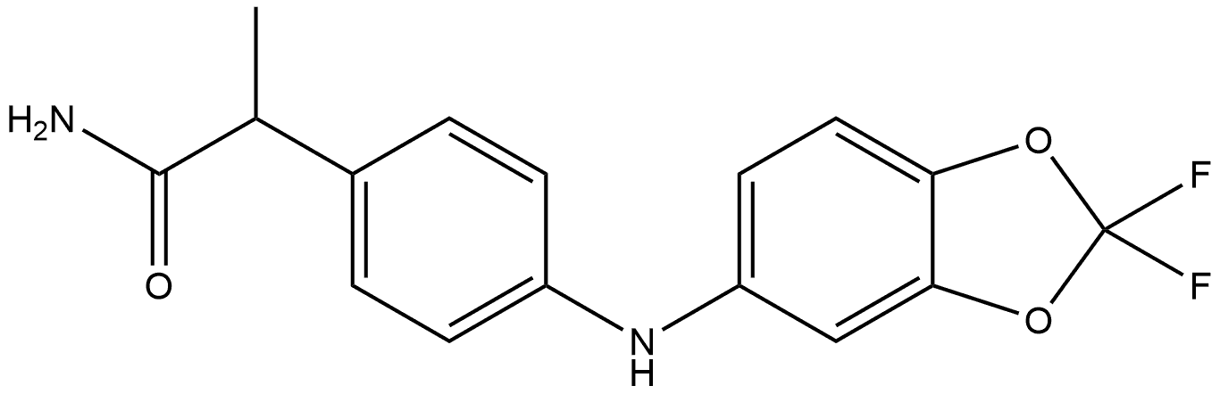 4-[(2,2-Difluoro-1,3-benzodioxol-5-yl)amino]-α-methylbenzeneacetamide Structure