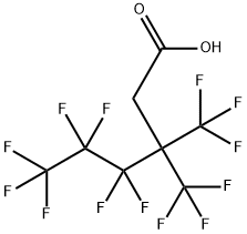 Hexanoic acid, 4,4,5,5,6,6,6-heptafluoro-3,3-bis(trifluoromethyl)- Struktur
