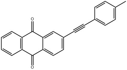 9,10-ANTHRACENEDIONE, 2-[2-(4-METHYLPHENYL)ETHYNYL]-,130049-32-0,结构式