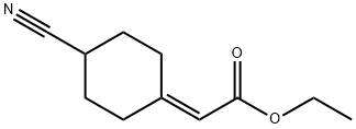 Acetic acid, 2-(4-cyanocyclohexylidene)-, ethyl ester Structure