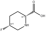REL-(2R,5R)-5-氟哌啶-2-羧酸, 1301204-97-6, 结构式
