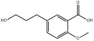 5-(3-羟丙基)-2-甲氧基苯甲酸, 130161-10-3, 结构式