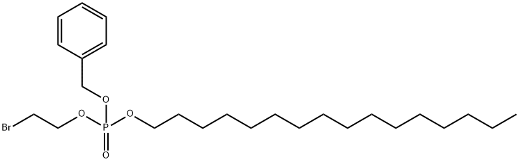 Phosphoric acid, 2-bromoethyl hexadecyl phenylmethyl ester Structure