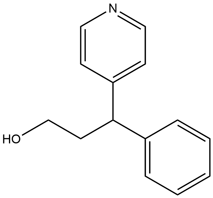 3-Phenyl-3-(pyridin-4-yl)propan-1-ol 化学構造式