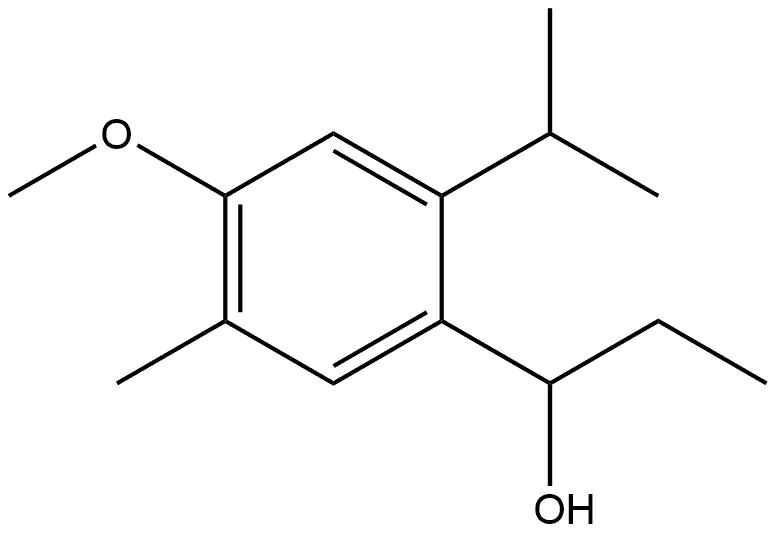 α-Ethyl-4-methoxy-5-methyl-2-(1-methylethyl)benzenemethanol Structure