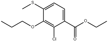 Ethyl 2-chloro-4-(methylthio)-3-propoxybenzoate,130250-40-7,结构式