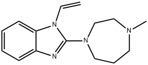 1H-Benzimidazole, 1-ethenyl-2-(hexahydro-4-methyl-1H-1,4-diazepin-1-yl)- 化学構造式