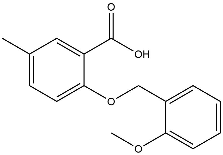 2-[(2-Methoxyphenyl)methoxy]-5-methylbenzoic acid 结构式