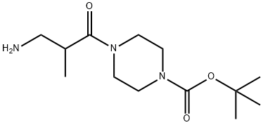 tert-butyl 4-(3-amino-2-methylpropanoyl)piperazine-1-carboxylate Structure