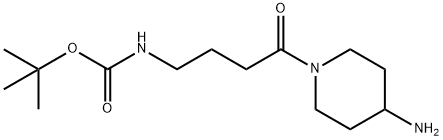 4-(BOC-氨基)-1-(4-氨基-1-哌啶基)-1-丁酮, 1303890-08-5, 结构式