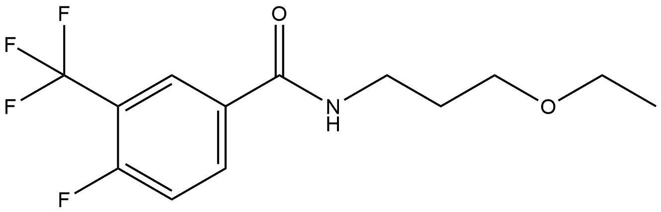 N-(3-Ethoxypropyl)-4-fluoro-3-(trifluoromethyl)benzamide 结构式