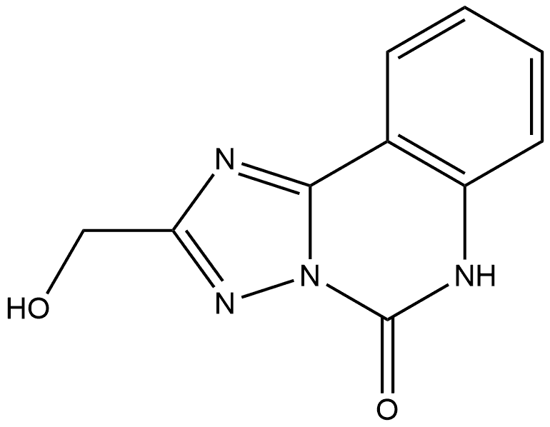 2-ヒドロキシメチル[1,2,4]トリアゾロ[1,5-c]キナゾリン-5(6H)-オン 化学構造式