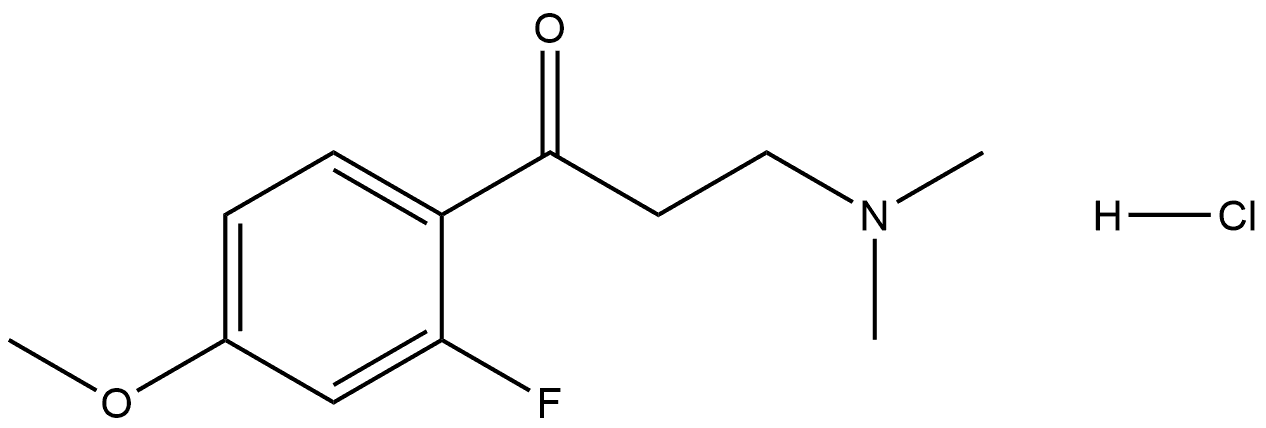 3-(Dimethylamino)-1-(2-fluoro-4-methoxyphenyl)-1-propanone Hydrochloride Structure