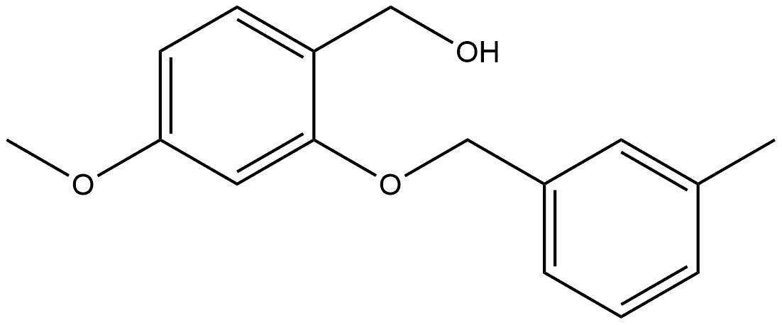 4-Methoxy-2-[(3-methylphenyl)methoxy]benzenemethanol Structure