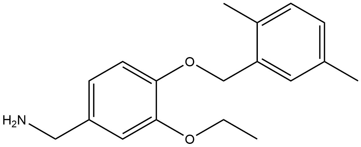 4-[(2,5-Dimethylphenyl)methoxy]-3-ethoxybenzenemethanamine,1304477-05-1,结构式