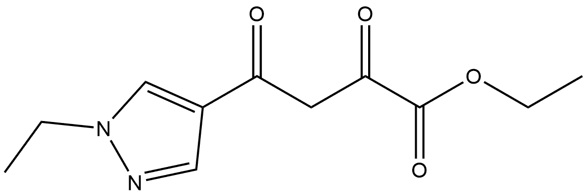 4-(1-乙基-4-吡唑基)-2,4-二氧代丁酸乙酯 结构式