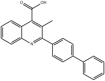 2-([1,1''-biphenyl]-4-yl)-3-methylquinoline-4-carboxylic acid 化学構造式