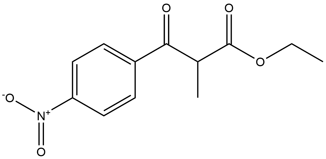 Benzenepropanoic acid, α-methyl-4-nitro-β-oxo-, ethyl ester 化学構造式