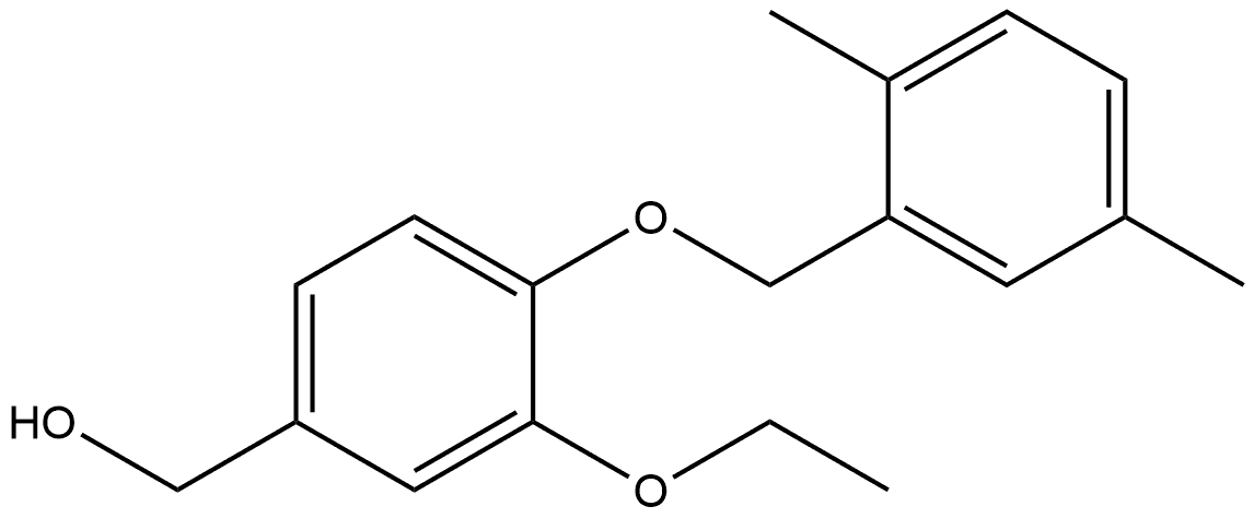 4-[(2,5-Dimethylphenyl)methoxy]-3-ethoxybenzenemethanol Struktur