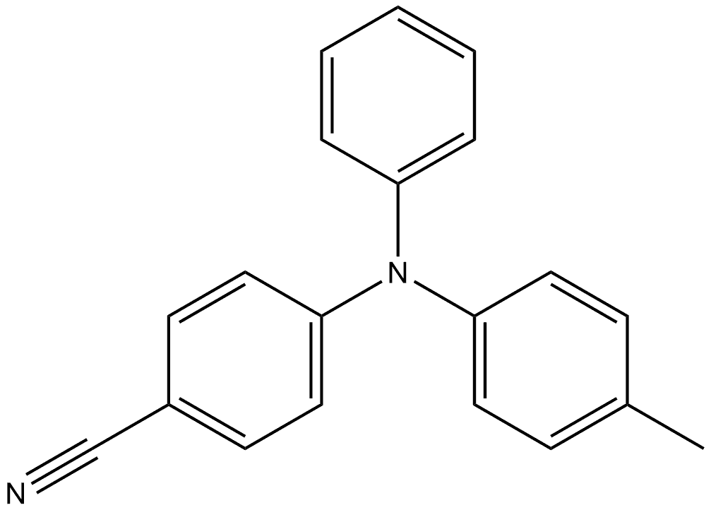 4-[(4-Methylphenyl)phenylamino]benzonitrile 结构式