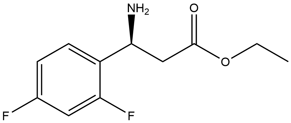 Benzenepropanoic acid, β-amino-2,4-difluoro-, ethyl ester, (βS)-,1306136-71-9,结构式
