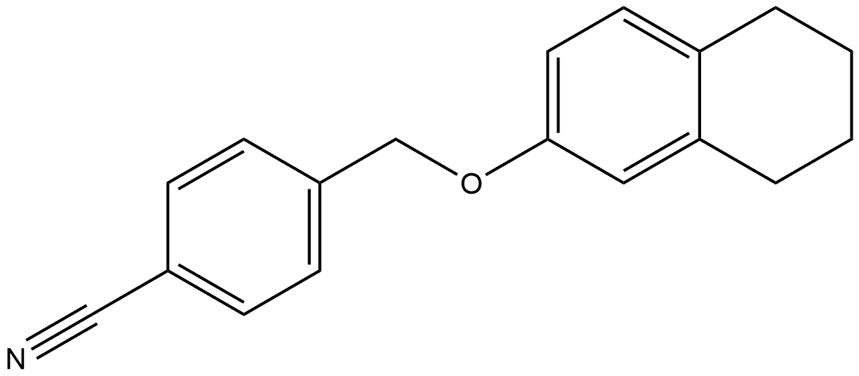 4-[[(5,6,7,8-Tetrahydro-2-naphthalenyl)oxy]methyl]benzonitrile 化学構造式