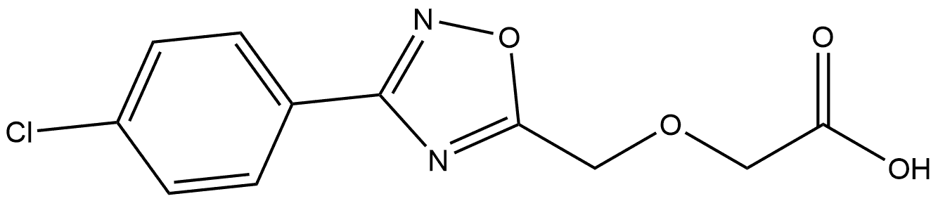 2-[[3-(4-Chlorophenyl)-1,2,4-oxadiazol-5-yl]methoxy]acetic acid 结构式