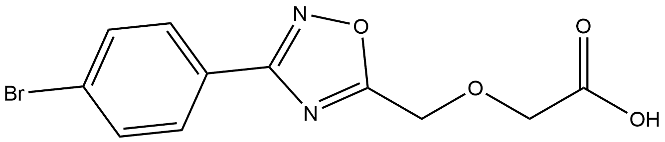 2-[[3-(4-Bromophenyl)-1,2,4-oxadiazol-5-yl]methoxy]acetic acid Structure