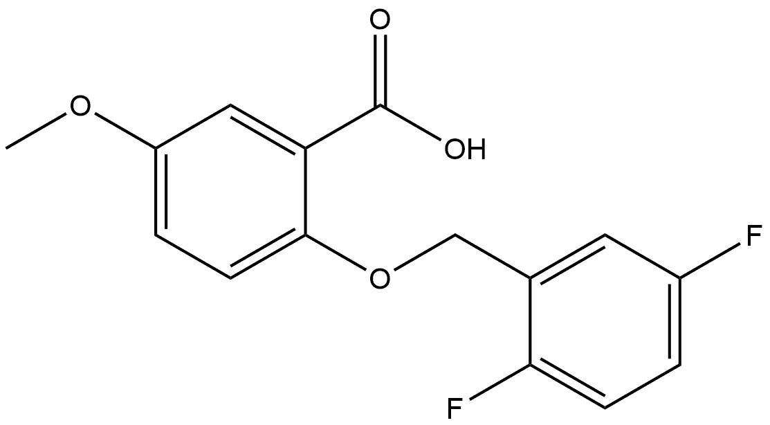 2-[(2,5-Difluorophenyl)methoxy]-5-methoxybenzoic acid Structure