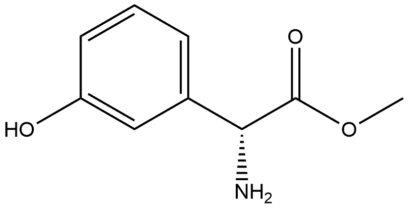 Benzeneacetic acid, α-amino-3-hydroxy-, methyl ester, (αR)- Structure
