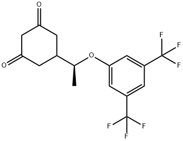 1,3-Cyclohexanedione, 5-[(1S)-1-[3,5-bis(trifluoromethyl)phenoxy]ethyl]-, 1307262-15-2, 结构式