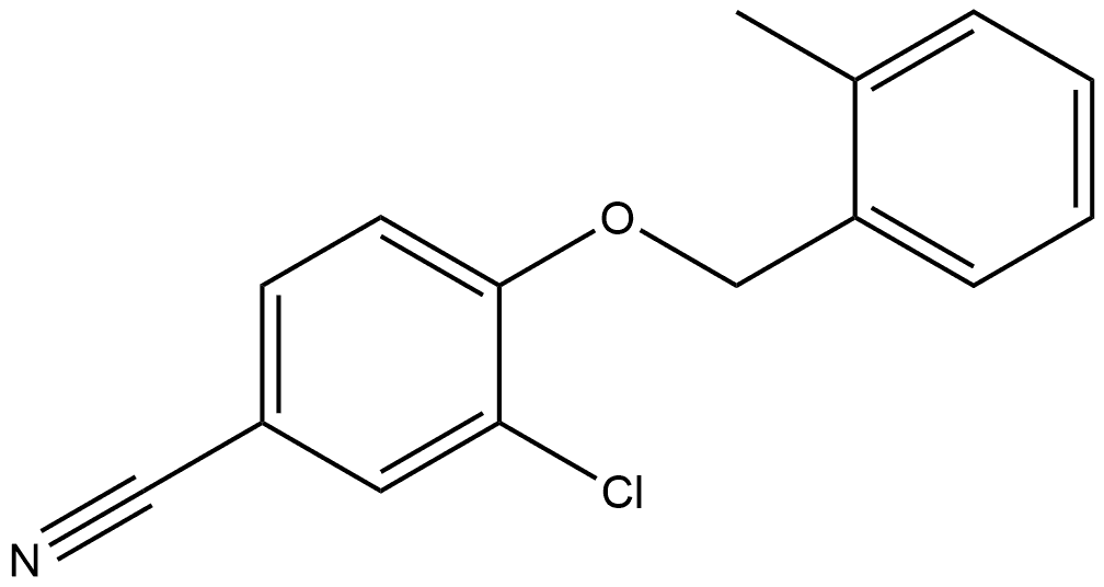 3-Chloro-4-[(2-methylphenyl)methoxy]benzonitrile,1307397-08-5,结构式