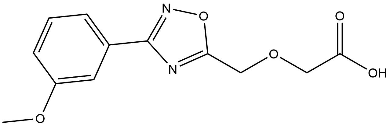 2-[[3-(3-Methoxyphenyl)-1,2,4-oxadiazol-5-yl]methoxy]acetic acid,1307400-68-5,结构式