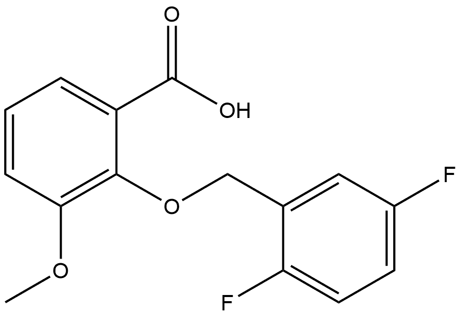 2-[(2,5-Difluorophenyl)methoxy]-3-methoxybenzoic acid,1307602-24-9,结构式