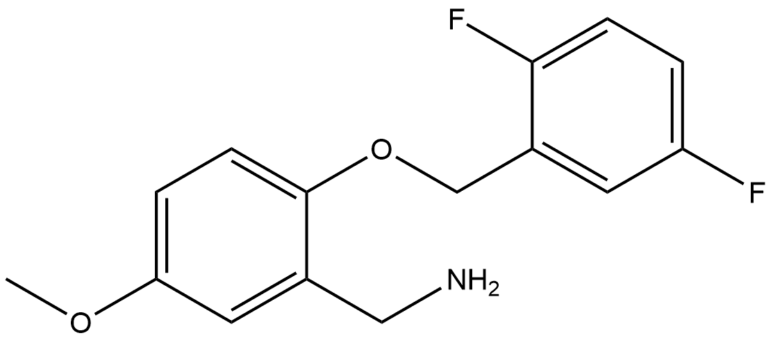 2-[(2,5-Difluorophenyl)methoxy]-5-methoxybenzenemethanamine Structure