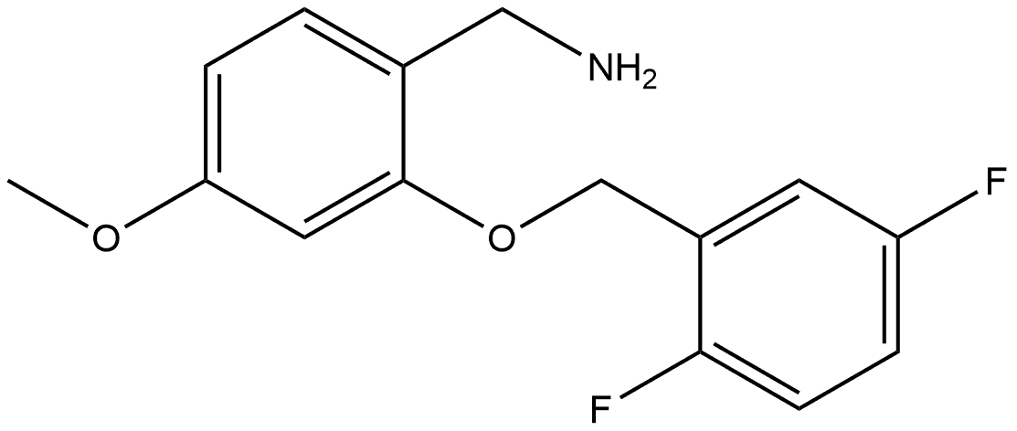 2-[(2,5-Difluorophenyl)methoxy]-4-methoxybenzenemethanamine Struktur