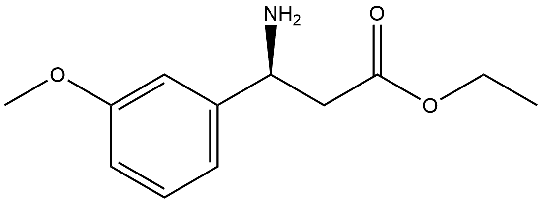 Benzenepropanoic acid, β-amino-3-methoxy-, ethyl ester, (βS)- 化学構造式