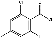 Benzoyl chloride, 2-chloro-6-fluoro-4-methyl- 化学構造式