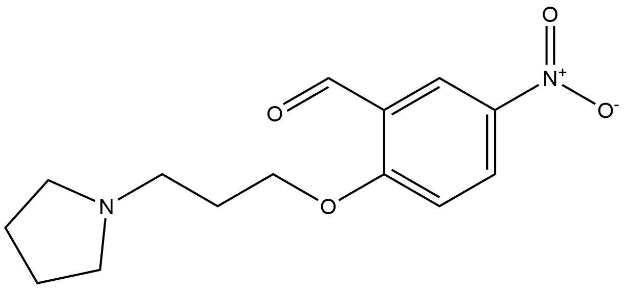 5-nitro-2-(3-(pyrrolidin-1-yl)propoxy)benzaldehyde Structure