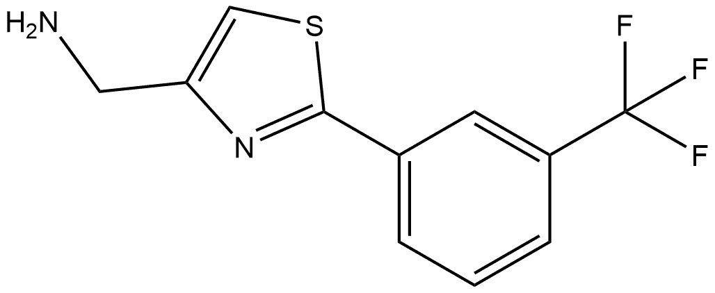 3-[4-(Aminomethyl)-1,3-thiazol-2-yl]benzotrifluoride 化学構造式