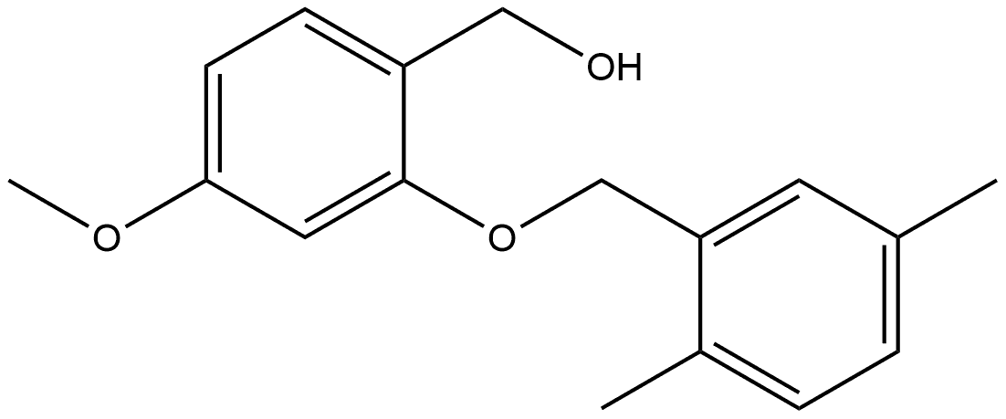 2-[(2,5-Dimethylphenyl)methoxy]-4-methoxybenzenemethanol,1308588-34-2,结构式