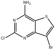 7-Bromo-2-chlorothieno[3,2-d]pyrimidin-4-amine 结构式