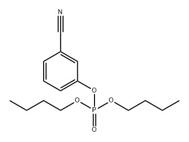りん酸ジブチル(3-シアノフェニル) 化学構造式