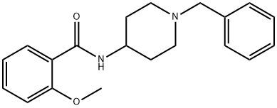 Benzamide, 2-methoxy-N-[1-(phenylmethyl)-4-piperidinyl]- 化学構造式