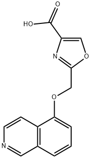 2-((Isoquinolin-5-yloxy)methyl)oxazole-4-carboxylic acid 化学構造式